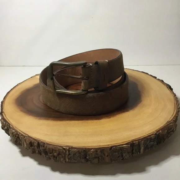 Massimo Dutti Women’s Brown Suede Leather Belt - Picture 1 of 7